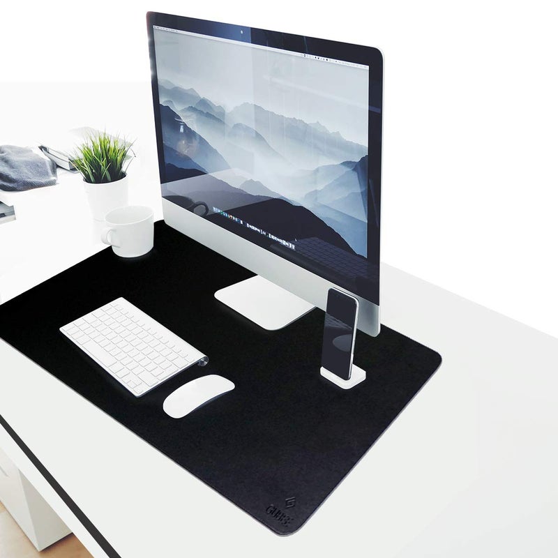 GUBEE PU Leather Multifunctional Office Desk Pad Mat,Waterproof Non-Slip Anti-Dirty Mouse Pad Mat for Office and Home,Travel,Large Size 35.43x15.75x0.08inch (Black) - Image 5